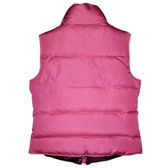 Vtg Aeropostale Down Feathers Filled Puffer Vest Womens MED Pink Colorblock 80s - Picture 5 of 9